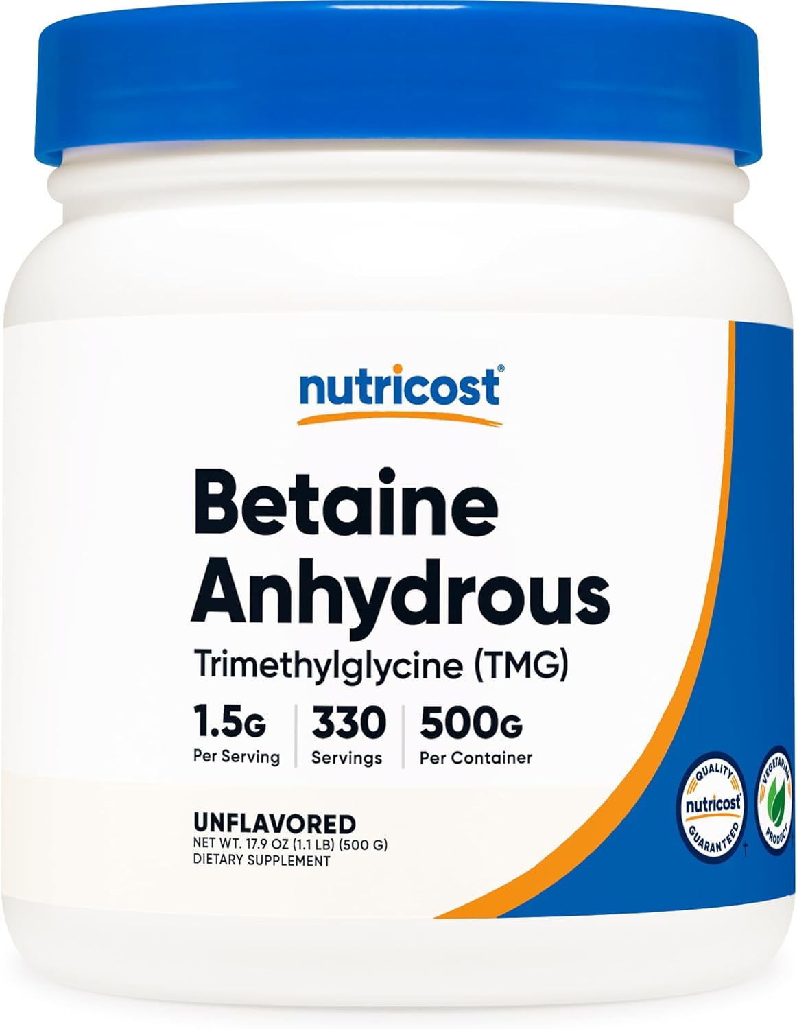 Nutricost Betaine Anhydrous Trimethylglycine TMG 500Gr.