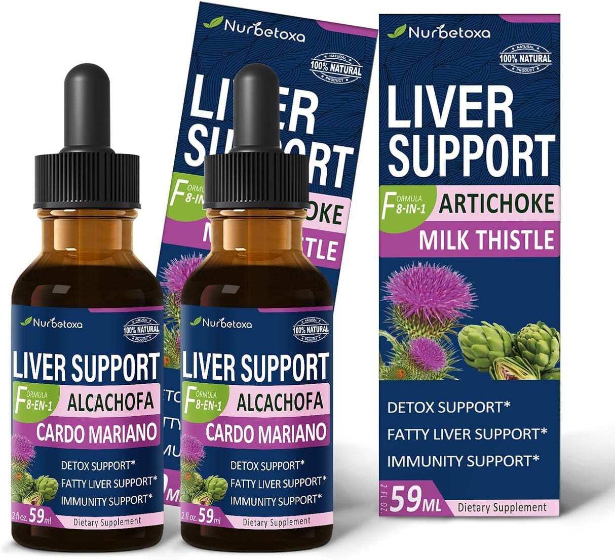 Nurbetoxa Milk Thistle Liver Support Drops 4 Fl.Oz.