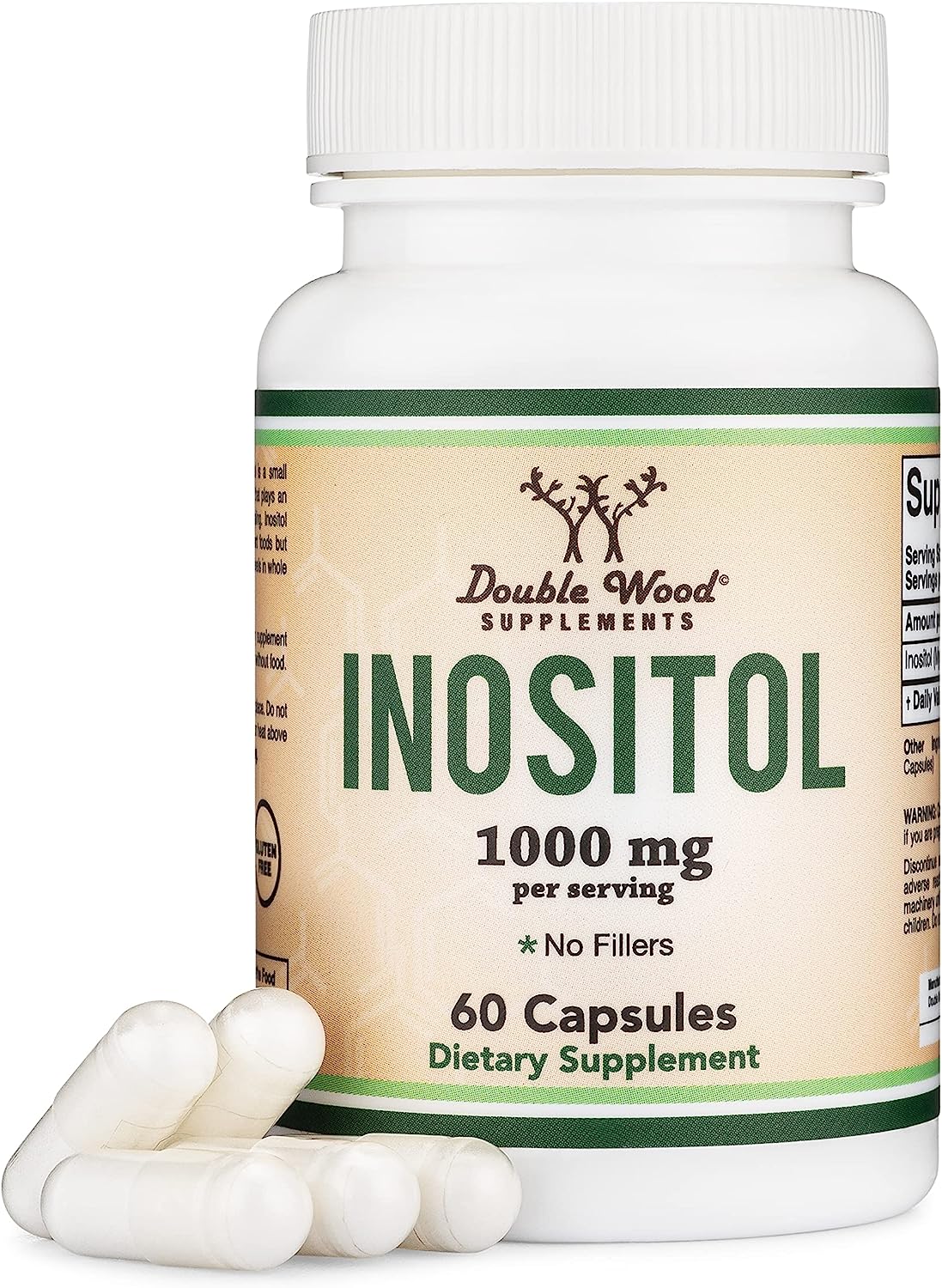 Double Wood Supplements Inositol Myo Inositol 1000Mg. 60 Capsulas