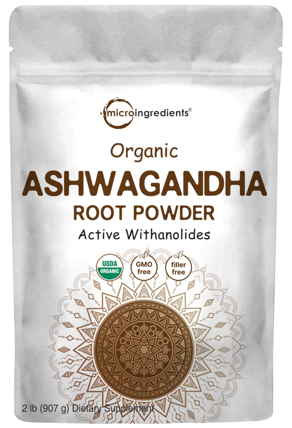Micro Ingredients Organic Ashwagandha Root Powder 2Lbs.
