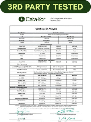 CATA-KOR - Cata-Kor NAD Liposomal NAD Supplement w/Resveratrol Nueva Imagen 60 Capsulas - The Red Vitamin MX - Suplementos Alimenticios - {{ shop.shopifyCountryName }}