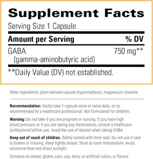 INTEGRATIVE THERAPEUTICS - Integrative Therapeutics GABA 750Mg. 60 Capsulas - The Red Vitamin MX - Suplementos Alimenticios - {{ shop.shopifyCountryName }}