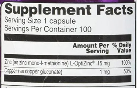 VITACOST - Vitacost Zinc & Copper 100 Capsulas - The Red Vitamin MX - Suplementos Alimenticios - {{ shop.shopifyCountryName }}