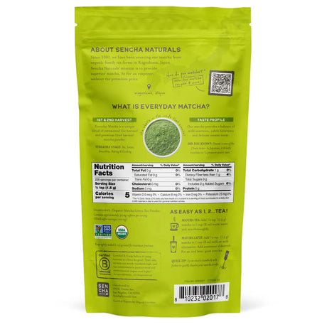 SEN CHA NATURALS - SEN CHA Naturals Organic Matcha Powder 340Gr. - The Red Vitamin MX - Suplementos Alimenticios - {{ shop.shopifyCountryName }}