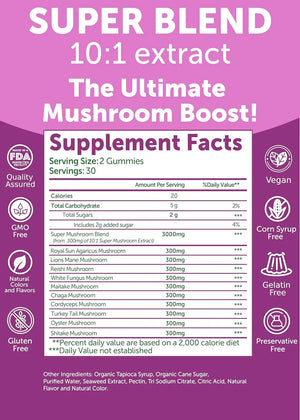 LUNAKAI - Lunakai Super Mushroom Gummies 10-in-1 60 Gomitas - The Red Vitamin MX - Suplementos Alimenticios - {{ shop.shopifyCountryName }}