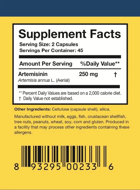 RESEARCHED NUTRITIONALS - Researched Nutritionals Artemisinin Solo 90 Capsulas - The Red Vitamin MX - Suplementos Alimenticios - {{ shop.shopifyCountryName }}