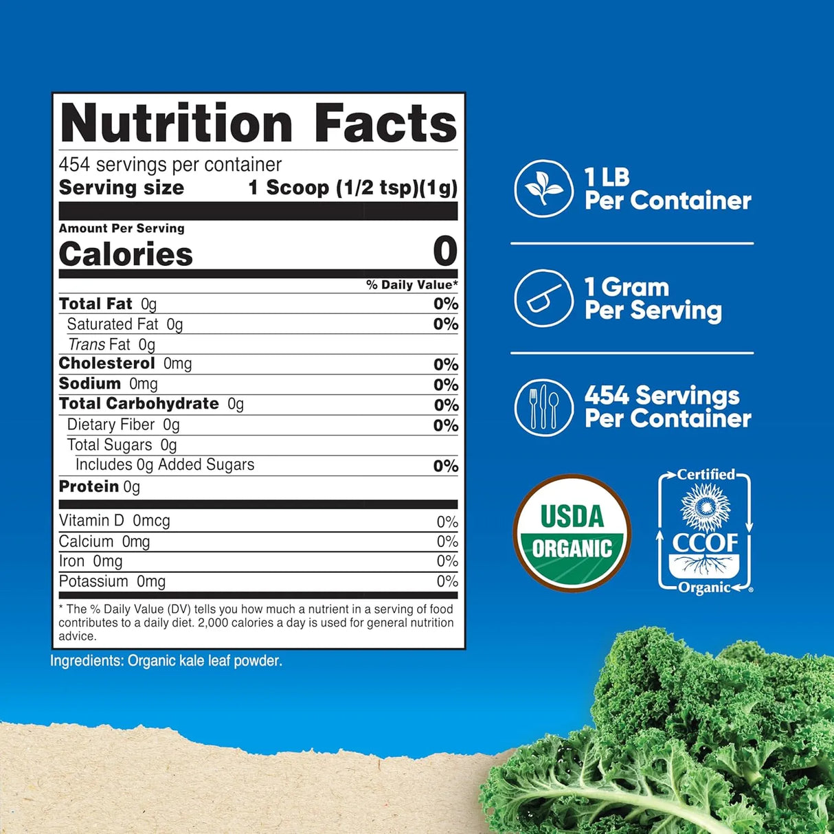 NUTRICOST - Nutricost Organic Kale Powder 454Gr. - The Red Vitamin MX - Suplementos Alimenticios - {{ shop.shopifyCountryName }}