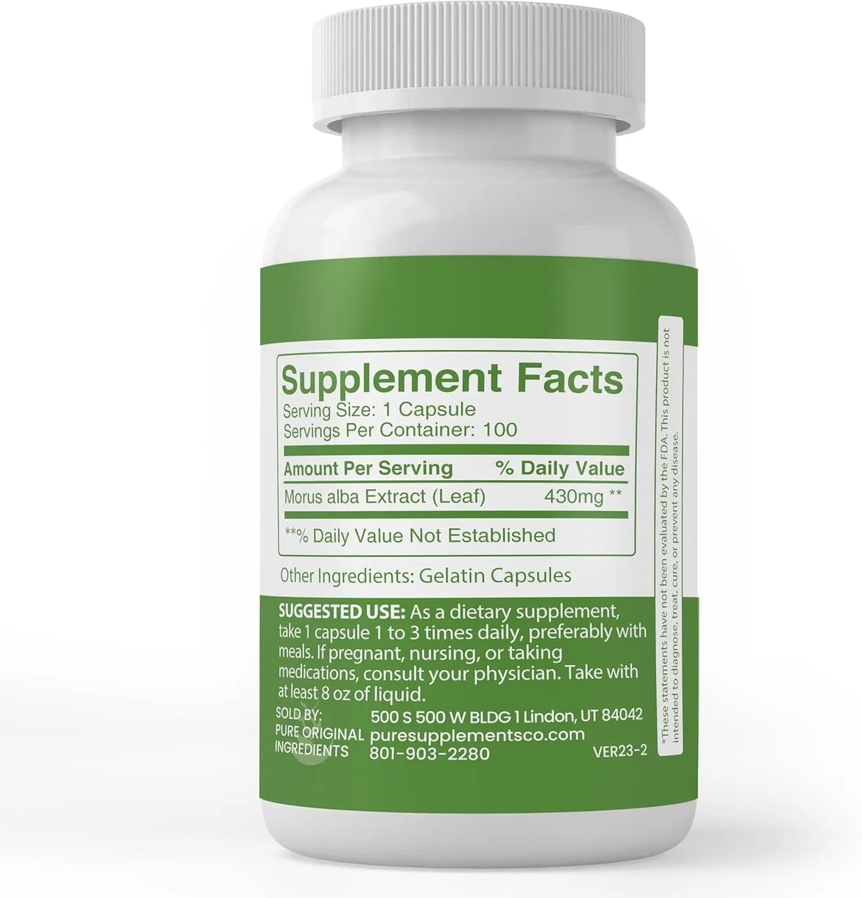 PURE ORIGINAL INGREDIENTS - Pure Original Ingredients White Mulberry Leaf Extract 100 Capsulas - The Red Vitamin MX - Suplementos Alimenticios - {{ shop.shopifyCountryName }}