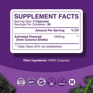 PHYTORAL - Phytoral Extra Strength Activated Charcoal 1200Mg. 90 Capsulas - The Red Vitamin MX - Suplementos Alimenticios - {{ shop.shopifyCountryName }}