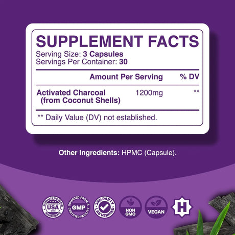 PHYTORAL - Phytoral Extra Strength Activated Charcoal 1200Mg. 90 Capsulas - The Red Vitamin MX - Suplementos Alimenticios - {{ shop.shopifyCountryName }}