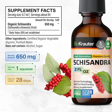 BIOKRAUTER - BIO KRAUTER Schisandra Berry Drops 2 Fl.Oz. - The Red Vitamin MX - Suplementos Alimenticios - {{ shop.shopifyCountryName }}