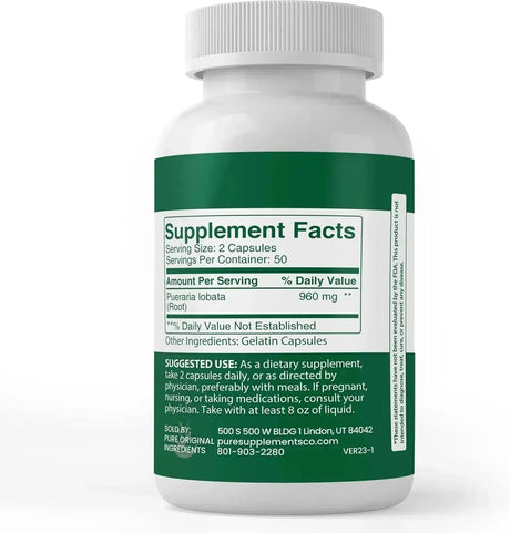 PURE ORIGINAL INGREDIENTS - Pure Original Ingredients Kudzu Root 100 Capsulas - The Red Vitamin MX - Suplementos Alimenticios - {{ shop.shopifyCountryName }}