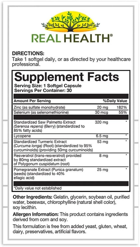 REAL HEALTH - Real Health Prostate Complete 30 Capsulas Blandas - The Red Vitamin MX - Suplementos Alimenticios - {{ shop.shopifyCountryName }}