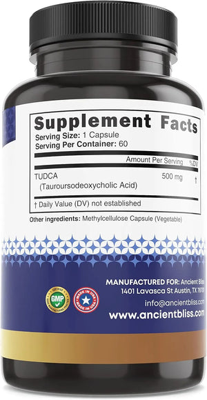 ANCIENT BLISS - Ancient Bliss Tudca 500Mg.60 Capsulas - The Red Vitamin MX - Suplementos Alimenticios - {{ shop.shopifyCountryName }}