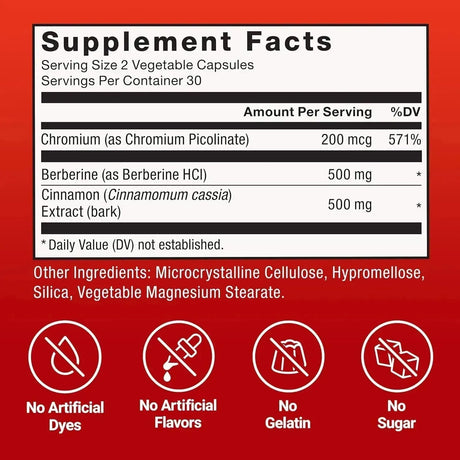 FORCE FACTOR - Force Factor Ultra Berberine 500Mg. 60 Capsulas - The Red Vitamin MX - Suplementos Alimenticios - {{ shop.shopifyCountryName }}