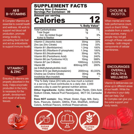 NEXTDIA - Nextdia Vitamin B Complex Gummies 60 Gomitas - The Red Vitamin MX - Suplementos Alimenticios - {{ shop.shopifyCountryName }}