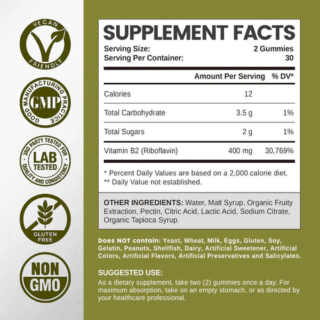 HOLLEGEND - HOLLEGEND Vitamin B2 Gummies Riboflavin 400Mg. 60 Gomitas - The Red Vitamin MX - Suplementos Alimenticios - {{ shop.shopifyCountryName }}