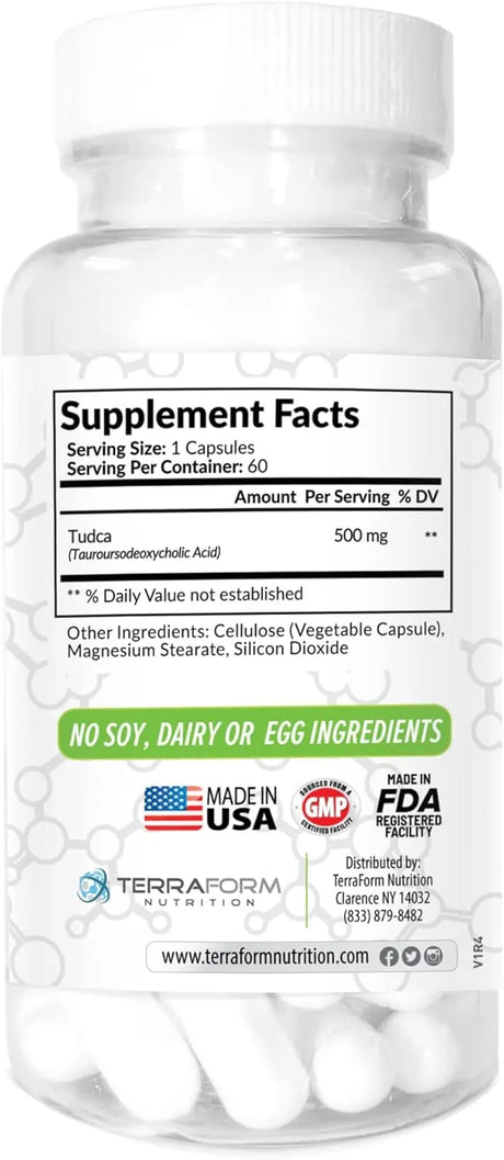 TERRAFORM NUTRITION - TerraForm Nutrition Pure TUDCA 500Mg. 60 Capsulas - The Red Vitamin MX - Suplementos Alimenticios - {{ shop.shopifyCountryName }}