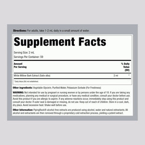 PIPING ROCK - Piping Rock White Willow Bark Tincture 4 Fl.Oz. - The Red Vitamin MX - Suplementos Alimenticios - {{ shop.shopifyCountryName }}