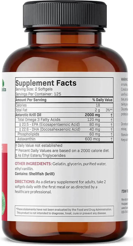 FUTUREBIOTICS - Futurebiotics Antarctic Krill Oil 2000Mg. 250 Capsulas Blandas - The Red Vitamin MX - Suplementos Alimenticios - {{ shop.shopifyCountryName }}