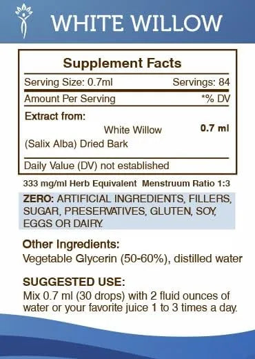 SECRETS OF THE TRIBE - Secrets of the Tribe White Willow Tincture Alcohol-Free Extract 2 Fl.Oz. - The Red Vitamin MX - Suplementos Alimenticios - {{ shop.shopifyCountryName }}