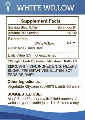 SECRETS OF THE TRIBE - Secrets of the Tribe White Willow Tincture Alcohol-Free Extract 2 Fl.Oz. - The Red Vitamin MX - Suplementos Alimenticios - {{ shop.shopifyCountryName }}