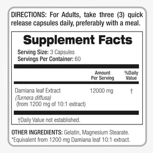 FITO MEDIC´S - FITO MEDIC'S Lab Damiana 12,000Mg. 180 Capsulas - The Red Vitamin MX - Suplementos Alimenticios - {{ shop.shopifyCountryName }}
