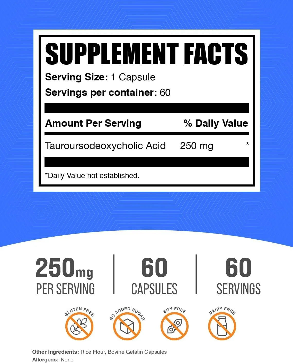 BULK SUPPLEMENTS - Bulk Supplements TUDCA 250Mg. 60 Capsulas - The Red Vitamin MX - Suplementos Alimenticios - {{ shop.shopifyCountryName }}