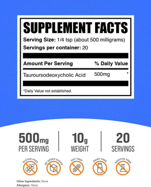 BULK SUPPLEMENTS - Bulk Supplements TUDCA Powder 500Mg. 10Gr. - The Red Vitamin MX - Suplementos Alimenticios - {{ shop.shopifyCountryName }}