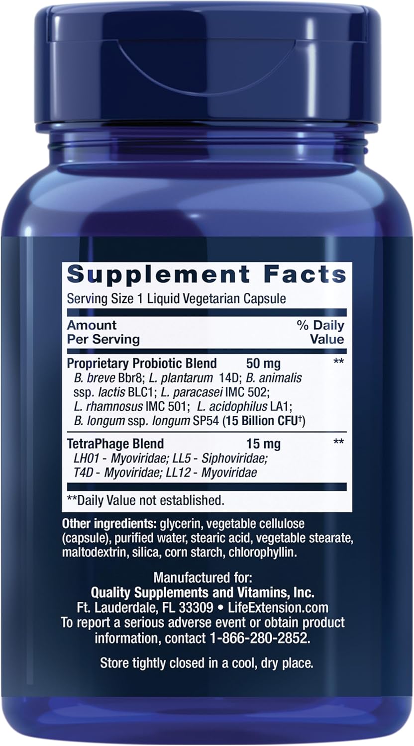 Life Extension FLORASSIST GI with Phage Technology 90 Capsulas