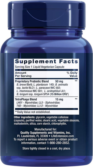 Life Extension FLORASSIST GI with Phage Technology 90 Capsulas