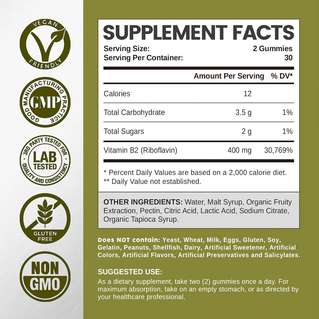 HOLLEGEND - HOLLEGEND Vitamin B2 Gummies Riboflavin 400Mg. 60 Gomitas 2 Pack - The Red Vitamin MX - Suplementos Alimenticios - {{ shop.shopifyCountryName }}