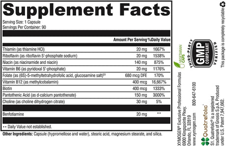 XYMOGEN - XYMOGEN B Activ Vitamin B Complex 90 Capsulas - The Red Vitamin MX - Suplementos Alimenticios - {{ shop.shopifyCountryName }}