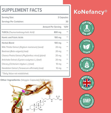 KONEFANCY - KoNefancy TUDCA Liver 1000Mg. 60 Capsulas - The Red Vitamin MX - Suplementos Alimenticios - {{ shop.shopifyCountryName }}