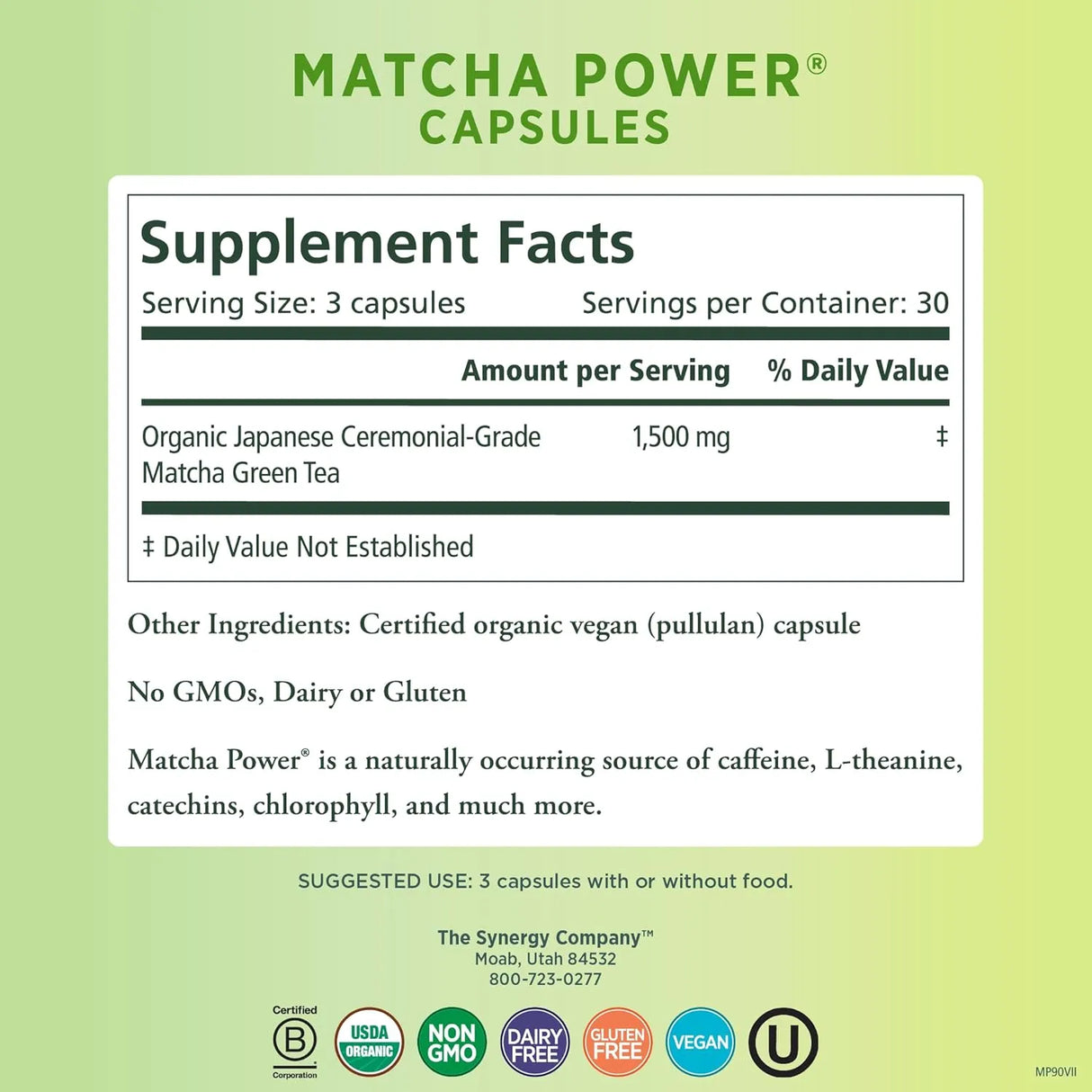PURE SYNERGY - PURE SYNERGY Matcha Power 90 Capsulas - The Red Vitamin MX - Suplementos Alimenticios - {{ shop.shopifyCountryName }}