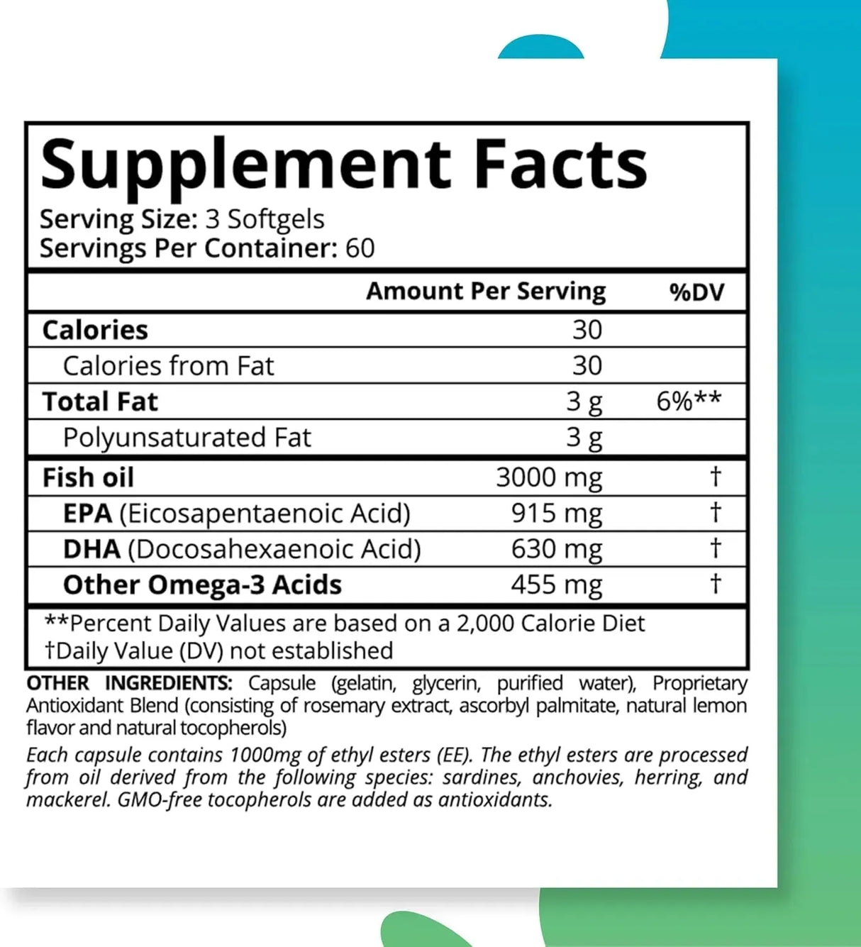 PURITY LABS - Purity Labs Omega 3 Fish Oil 3000Mg. 180 Capsulas Blandas - The Red Vitamin MX - Suplementos Alimenticios - {{ shop.shopifyCountryName }}
