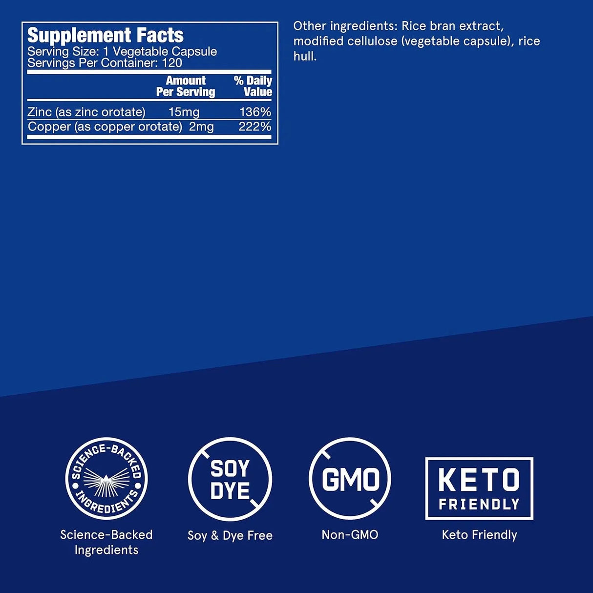 BULLETPROOF - Bulletproof Zinc with Copper 120 Capsulas - The Red Vitamin MX - Suplementos Alimenticios - {{ shop.shopifyCountryName }}