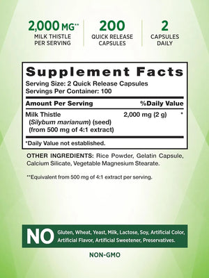 NATURE'S TRUTH - Nature's Truth Milk Thistle 2000Mg. 200 Capsulas - The Red Vitamin MX - Suplementos Alimenticios - {{ shop.shopifyCountryName }}