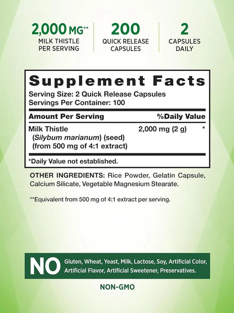 NATURE'S TRUTH - Nature's Truth Milk Thistle 2000Mg. 200 Capsulas - The Red Vitamin MX - Suplementos Alimenticios - {{ shop.shopifyCountryName }}