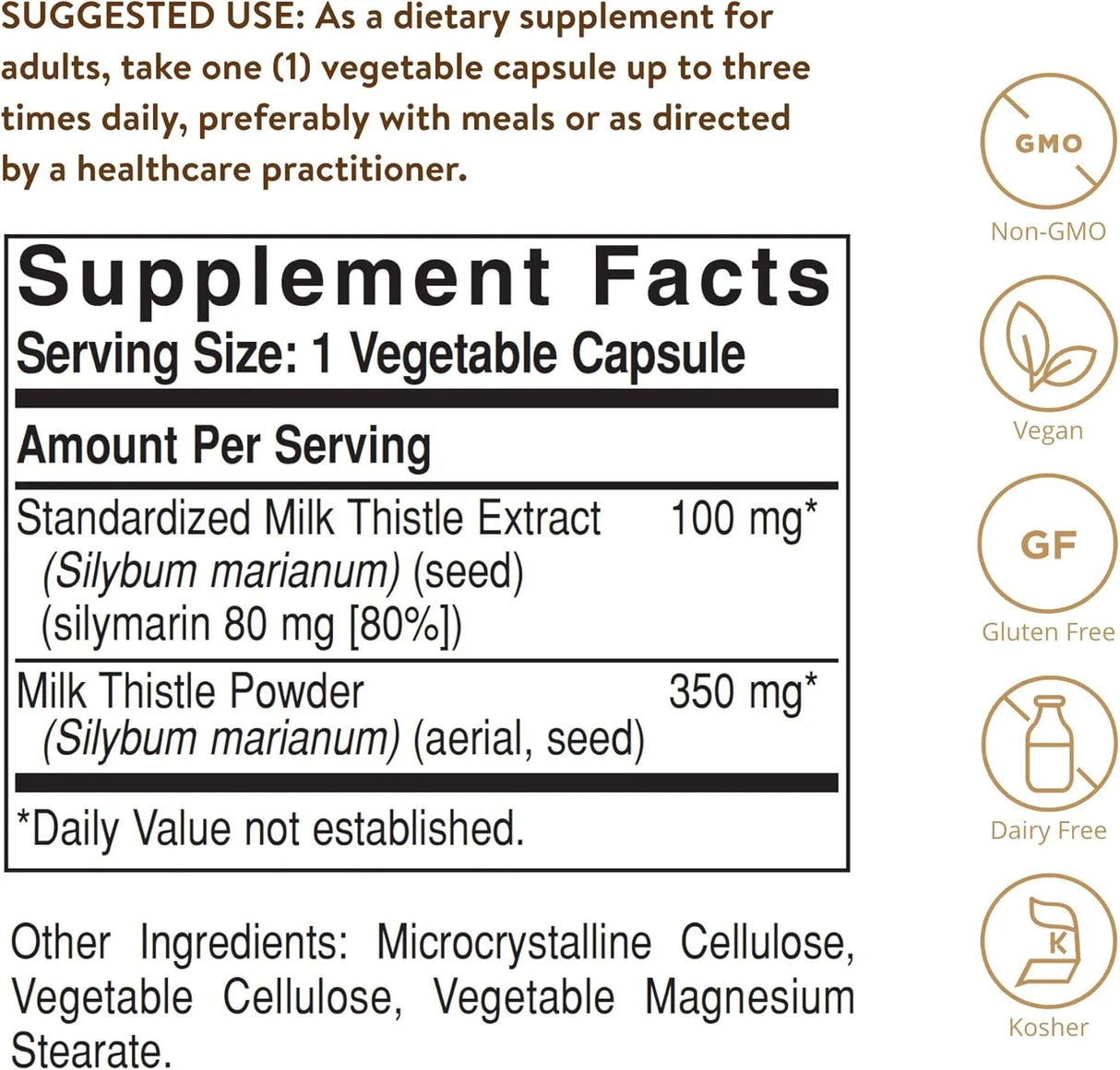 SOLGAR - Solgar Milk Thistle 100Mg. 250 Capsulas - The Red Vitamin MX - Suplementos Alimenticios - {{ shop.shopifyCountryName }}