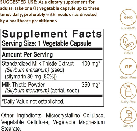 SOLGAR - Solgar Milk Thistle 100Mg. 250 Capsulas - The Red Vitamin MX - Suplementos Alimenticios - {{ shop.shopifyCountryName }}