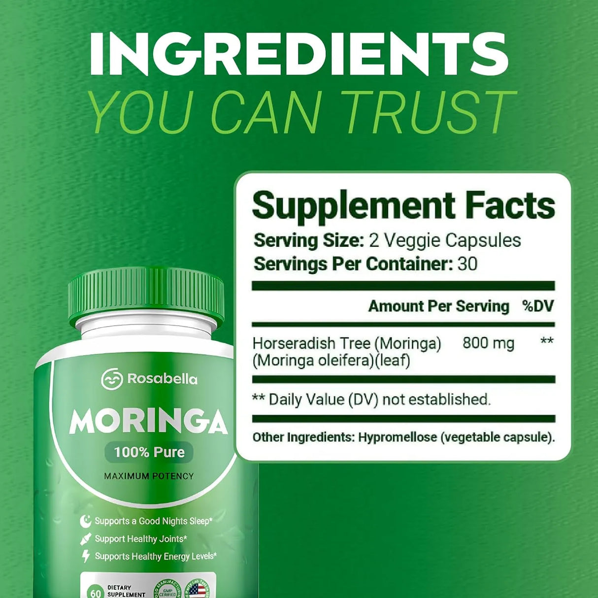 ROSABELLA - Rosabella Moringa 60 Capsulas - The Red Vitamin MX - Suplementos Alimenticios - {{ shop.shopifyCountryName }}