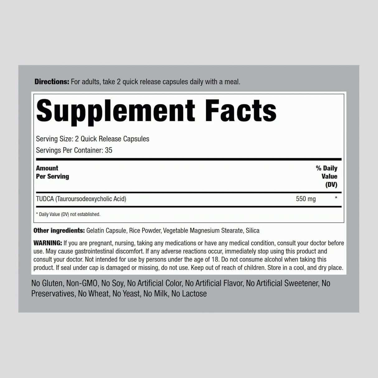 PIPING ROCK - Piping Rock Tudca 550Mg. 70 Capsulas - The Red Vitamin MX - Suplementos Alimenticios - {{ shop.shopifyCountryName }}