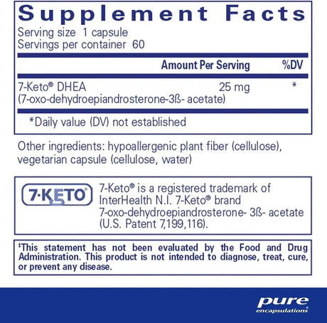 PURE ENCAPSULATIONS - Pure Encapsulations 7-Keto DHEA 25Mg. 60 Capsulas - The Red Vitamin MX - Suplementos Alimenticios - {{ shop.shopifyCountryName }}