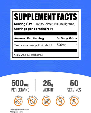 BULK SUPPLEMENTS - Bulk Supplements TUDCA Powder 500Mg. 25Gr. - The Red Vitamin MX - Suplementos Alimenticios - {{ shop.shopifyCountryName }}
