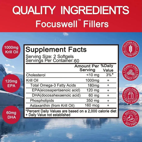 EAZGOO - EAZGOO Antarctic Krill Oil 1000Mg. 120 Capsulas Blandas 2 Pack - The Red Vitamin MX - Suplementos Alimenticios - {{ shop.shopifyCountryName }}
