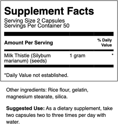 SWANSON - Swanson Milk Thistle 500Mg. 100 Capsulas - The Red Vitamin MX - Suplementos Alimenticios - {{ shop.shopifyCountryName }}