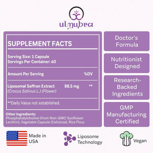 ULMUBRA - Ulmubra Liposomal Saffron 88.5Mg. 60 Capsulas 2 Pack - The Red Vitamin MX - Suplementos Alimenticios - {{ shop.shopifyCountryName }}