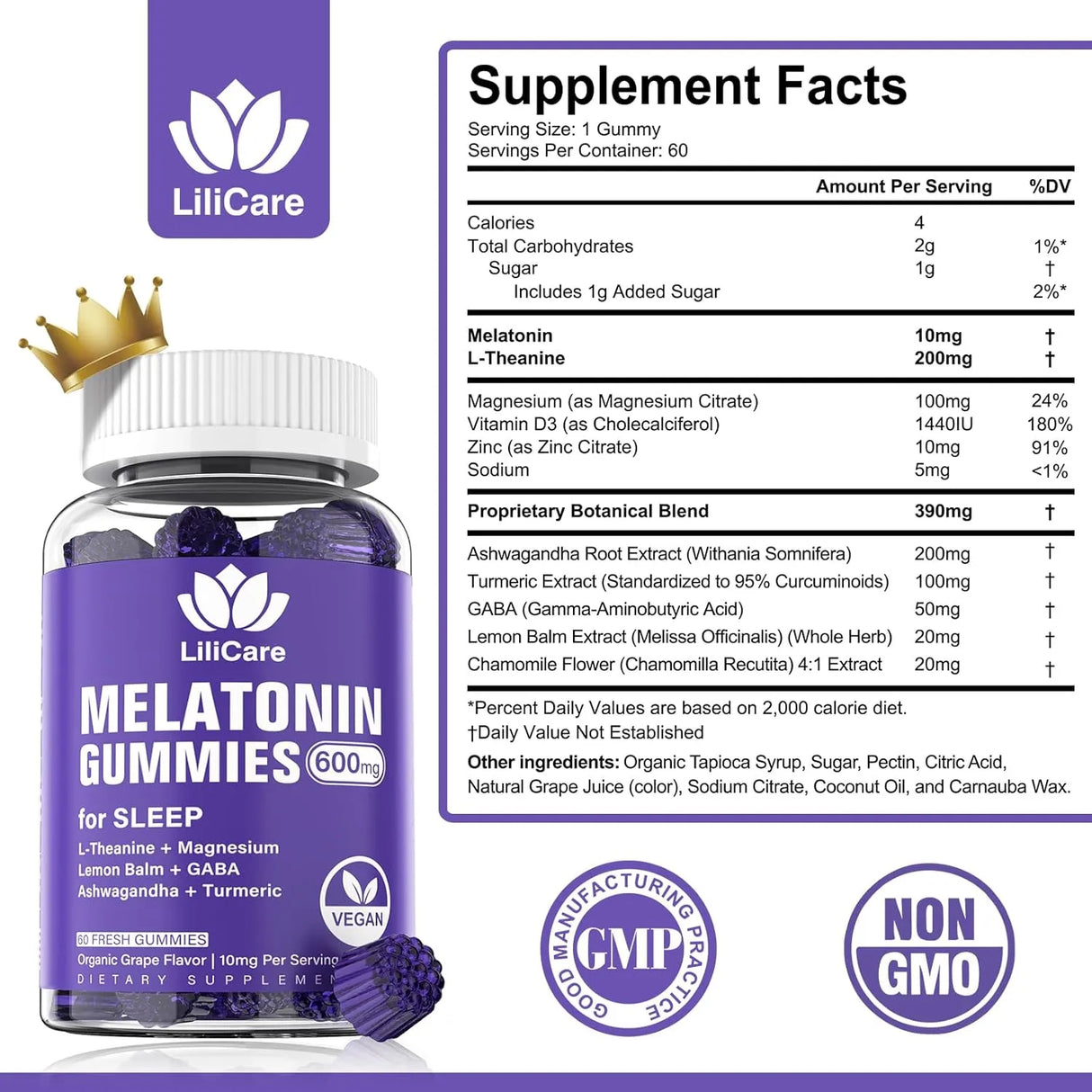 LILICARE - Lilicare Melatonin 10Mg. 60 Gomitas 2 Pack - The Red Vitamin MX - Suplementos Alimenticios - {{ shop.shopifyCountryName }}