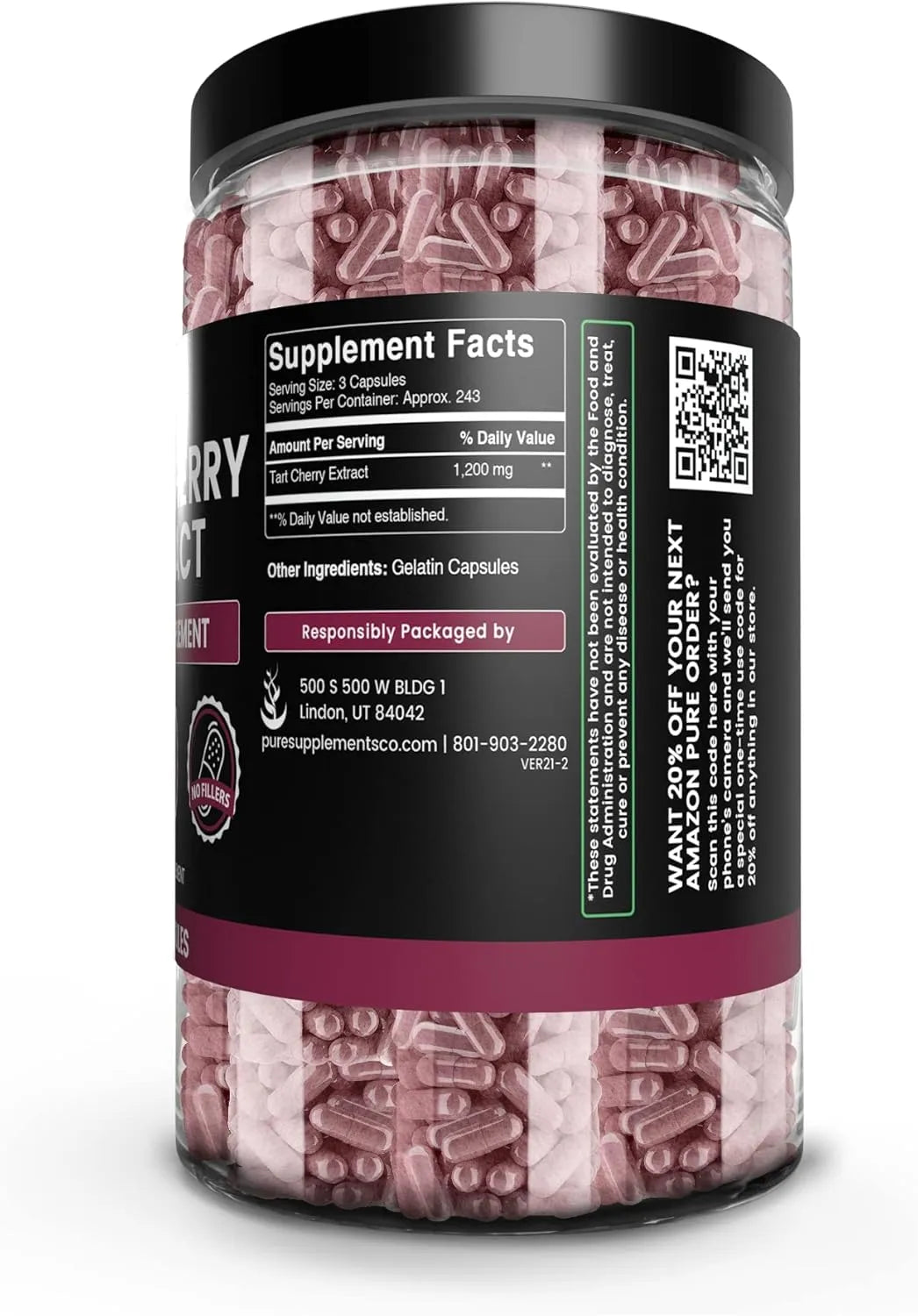 PURE ORIGINAL INGREDIENTS - PURE ORIGINAL INGREDIENTS Tart Cherry Extract 730 Capsulas - The Red Vitamin MX - Suplementos Alimenticios - {{ shop.shopifyCountryName }}